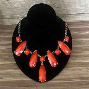 Elegant Orange Statement Necklace
